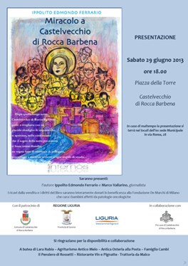 Miracolo a Castelvecchio di Rocca Barbena, il nuovo libro di Ippolito Edmondo Ferrario